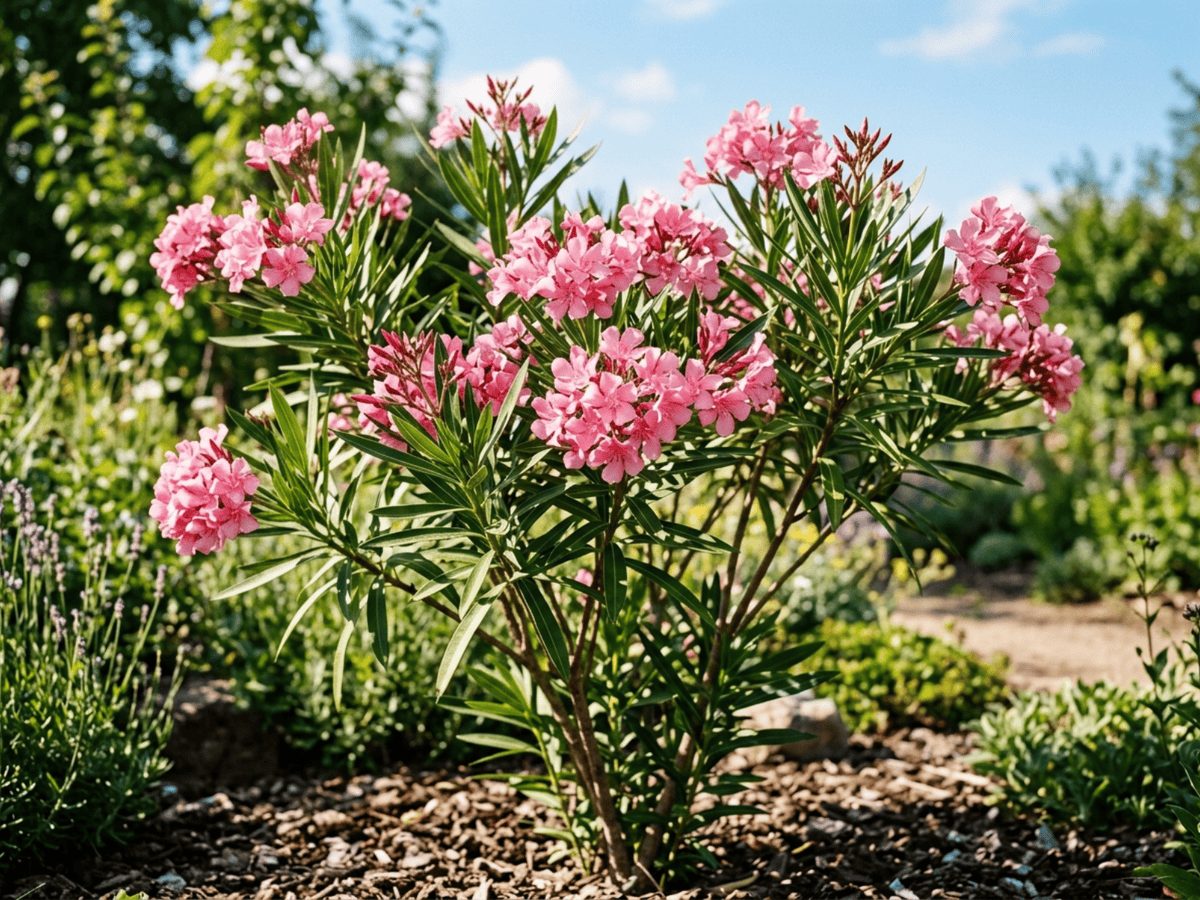 Oleander (Nerium oleander), ganze Pflanze