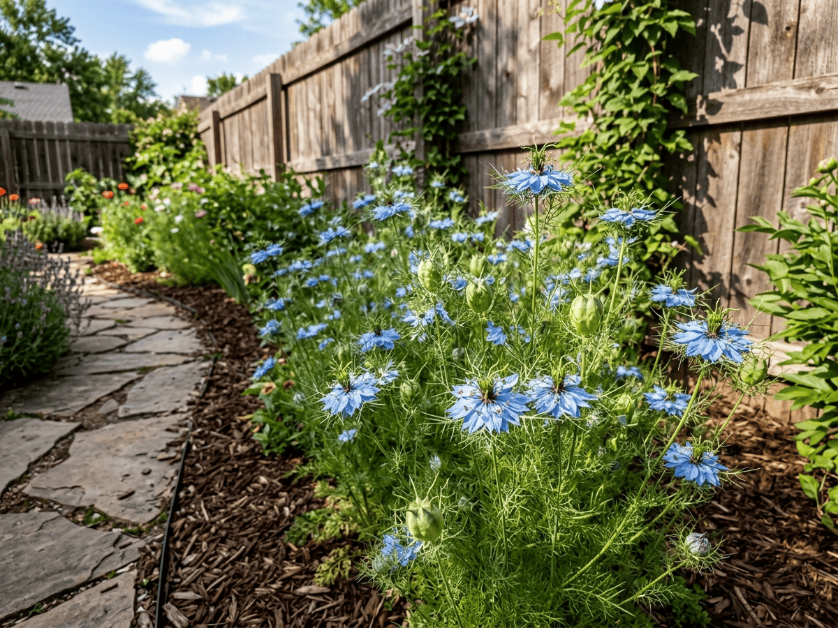 Nigelle cultivée dans un jardin