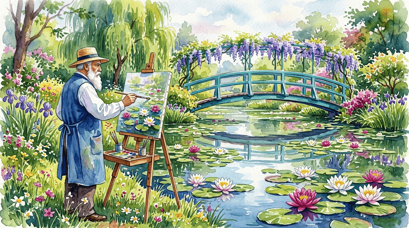 Illustrierte historische Szene zu Weiße Seerose