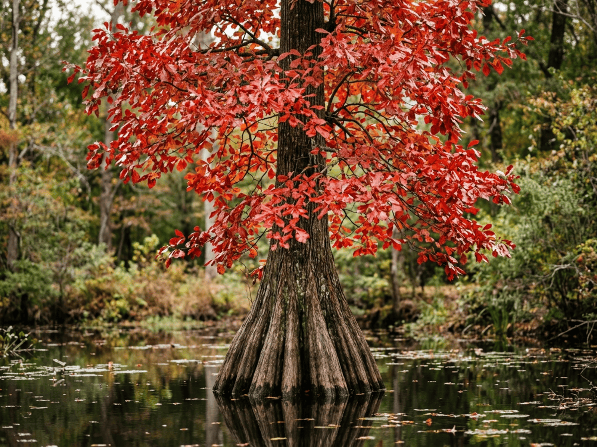 Water Tupelo (Nyssa aquatica), whole plant