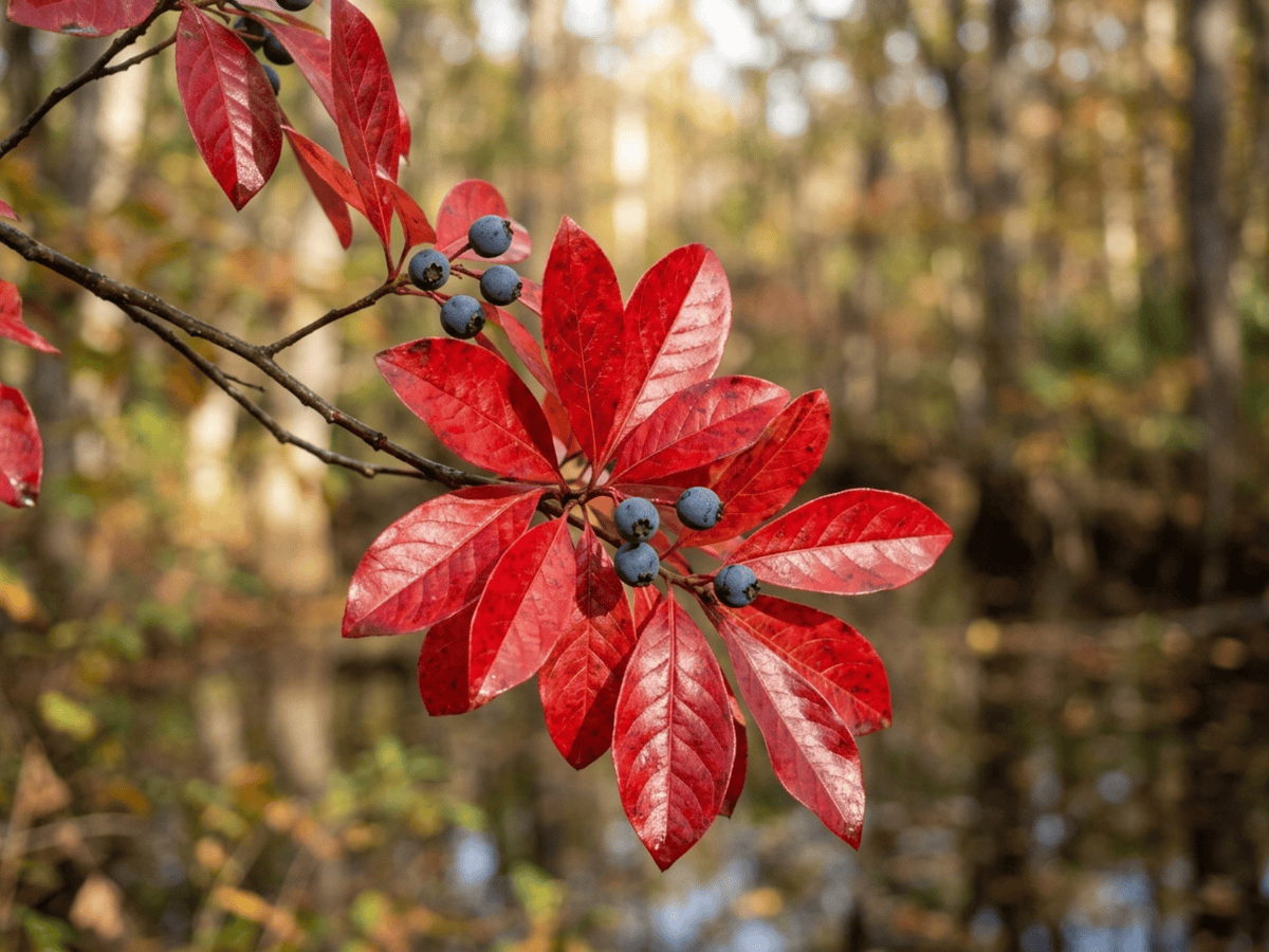 Water Tupelo — close-up of leaves and flowers
