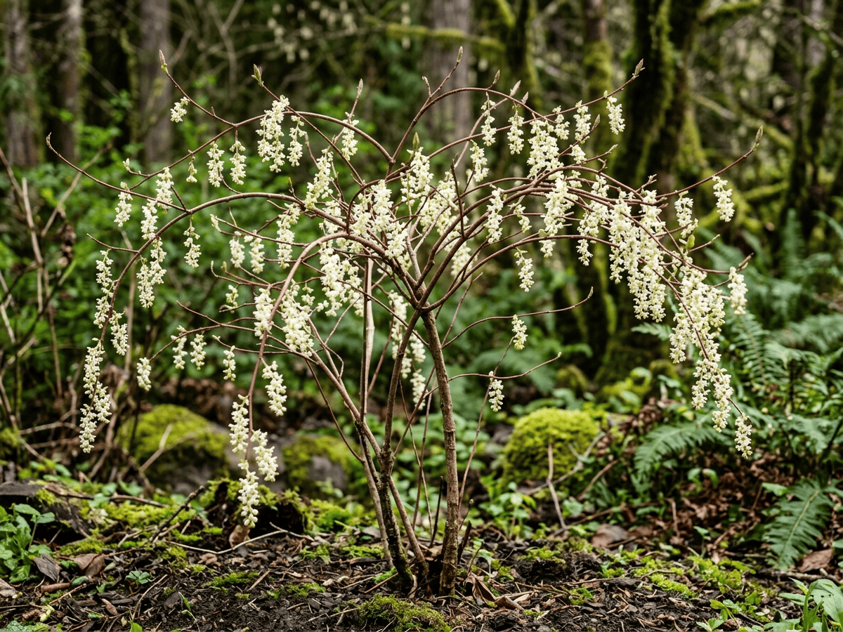Oemleria (Oemleria cerasiformis), pianta intera