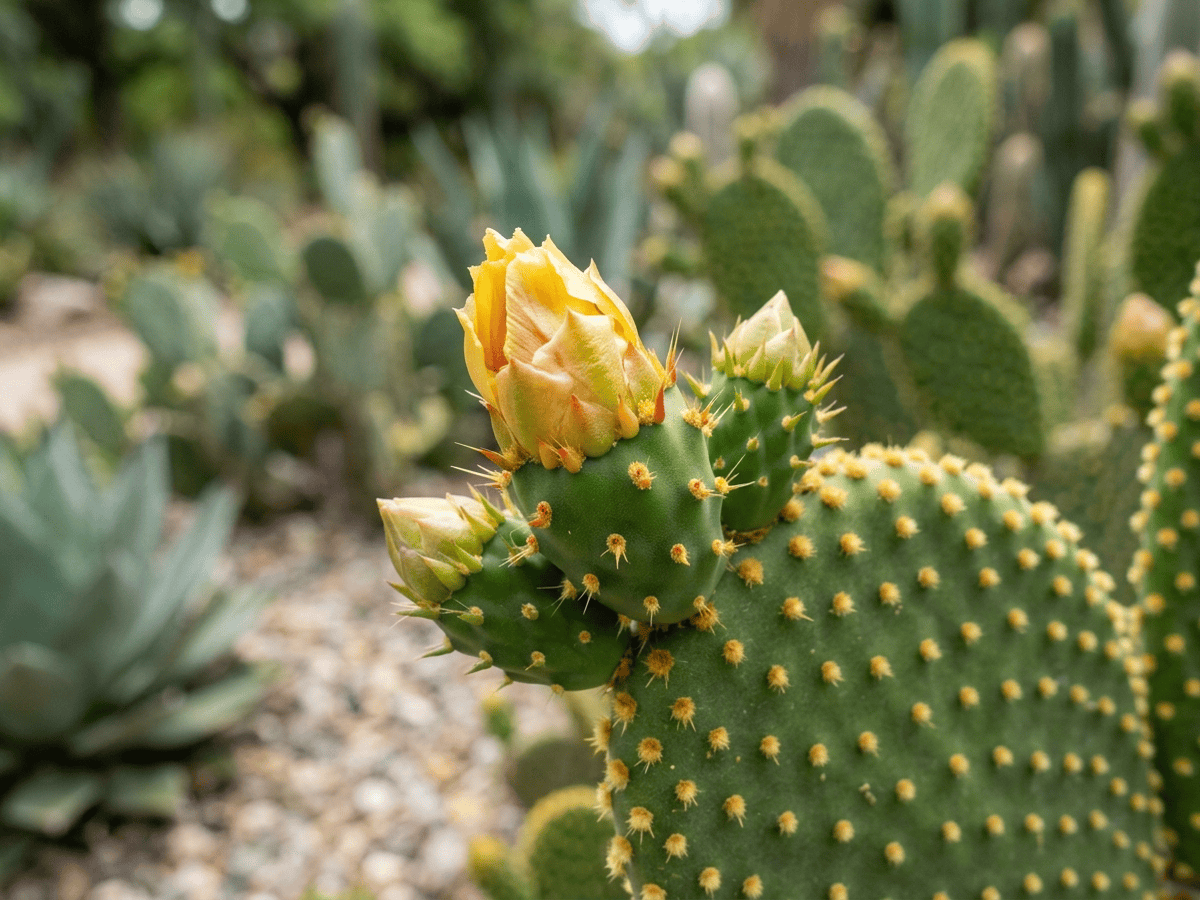 Cactus orecchie di coniglio — aspetto stagionale