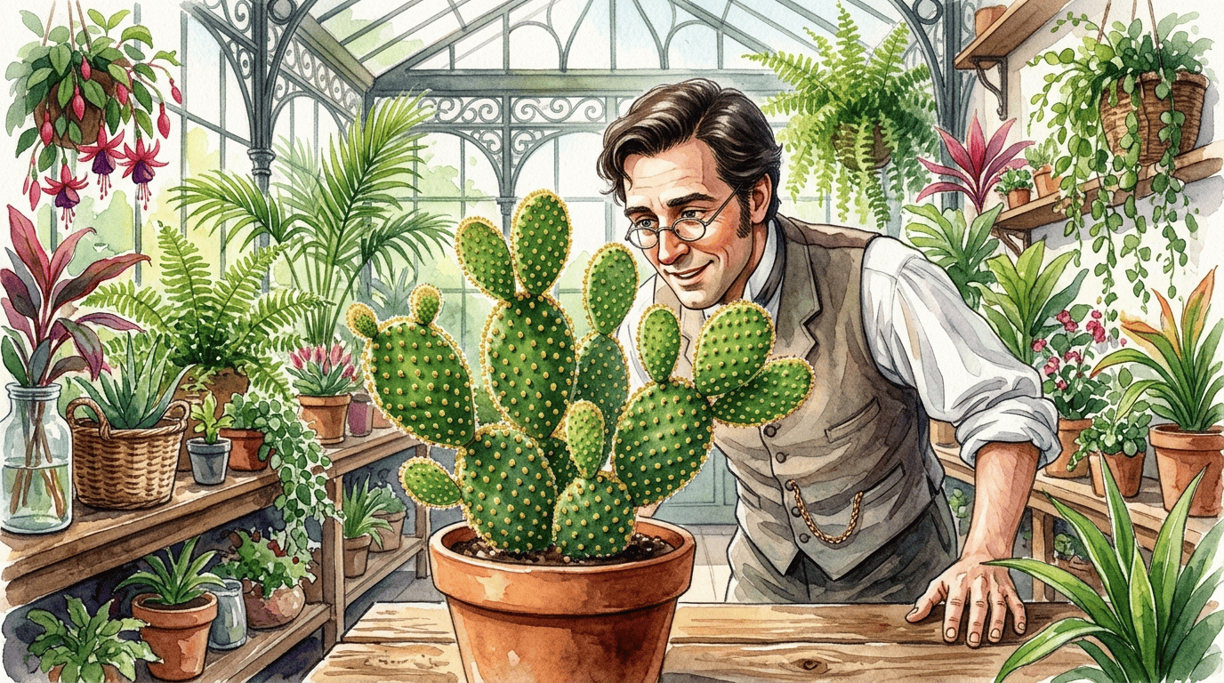 Scena storica illustrata per Cactus orecchie di coniglio