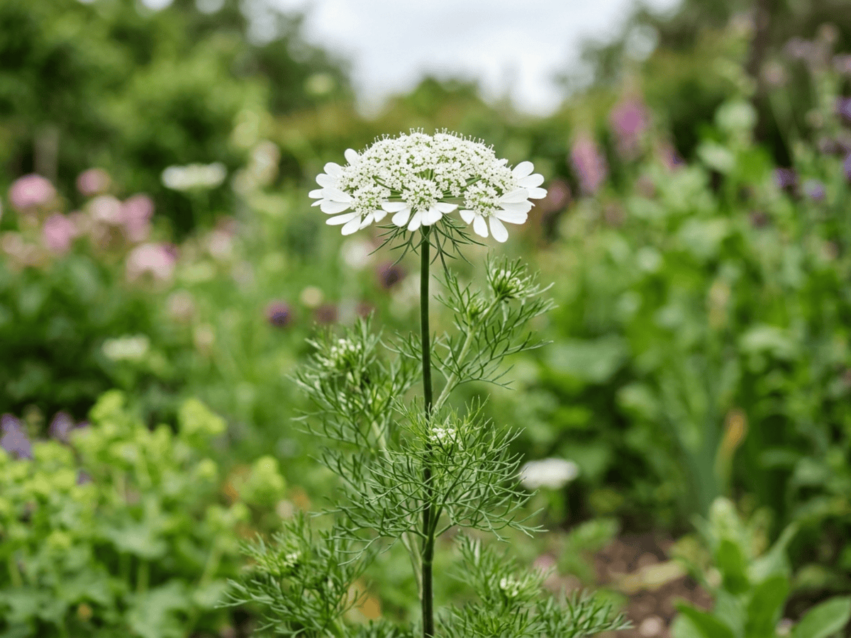 Large-Flowered Orlaya (Orlaya grandiflora), whole plant