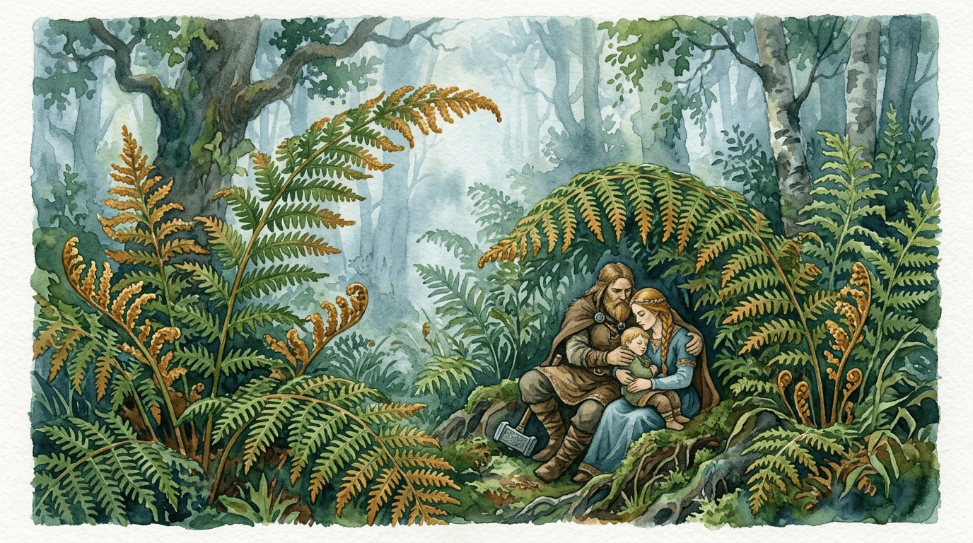 Scena storica illustrata per Felce florida