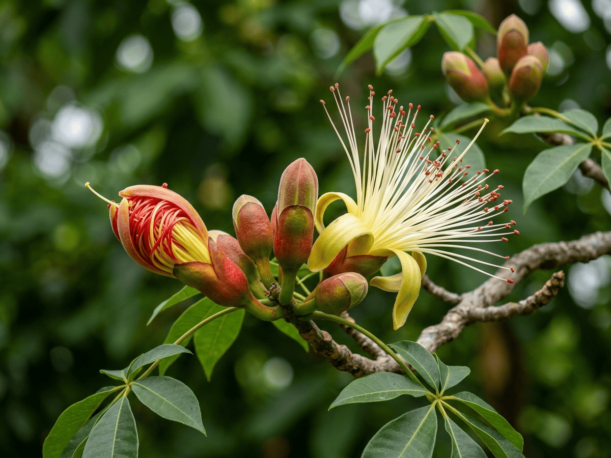 Pachira acquatica — aspetto stagionale