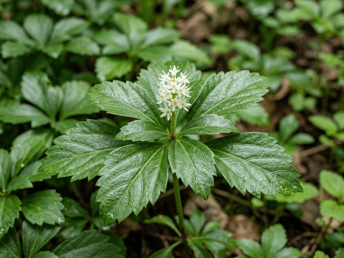 Pachysandre du Japon — gros plan sur feuilles et fleurs