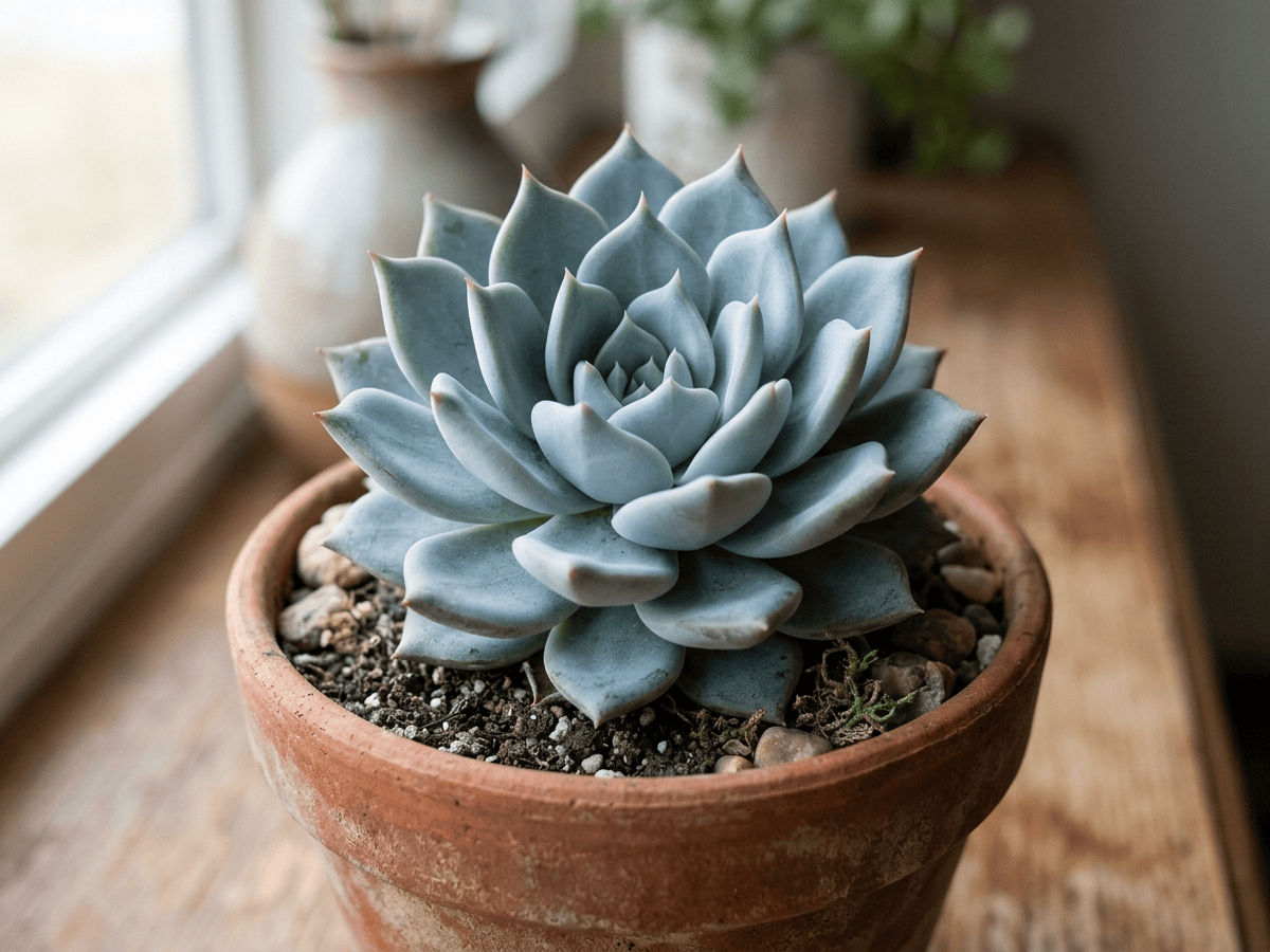 Blaugraue Pachyveria (Pachyveria glauca), ganze Pflanze