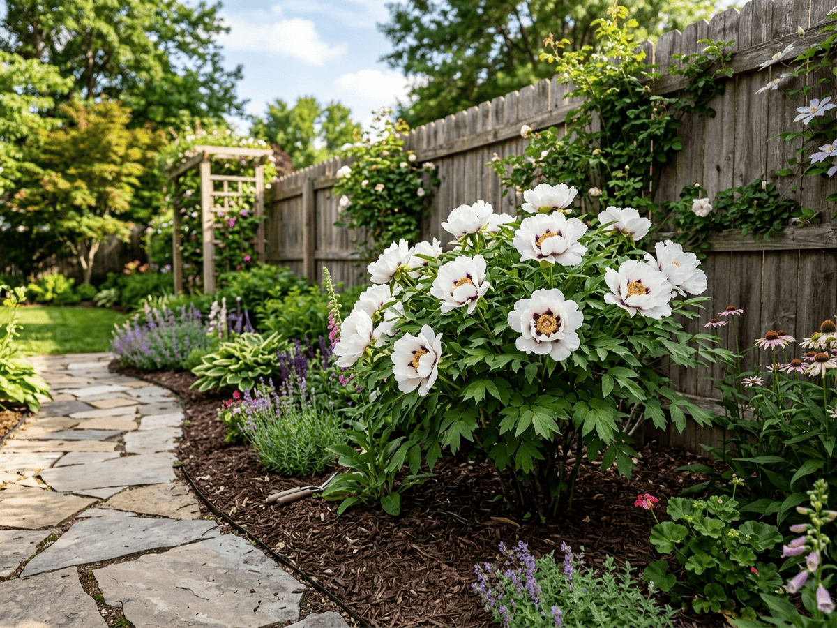 Pivoine de Rock dans un jardin