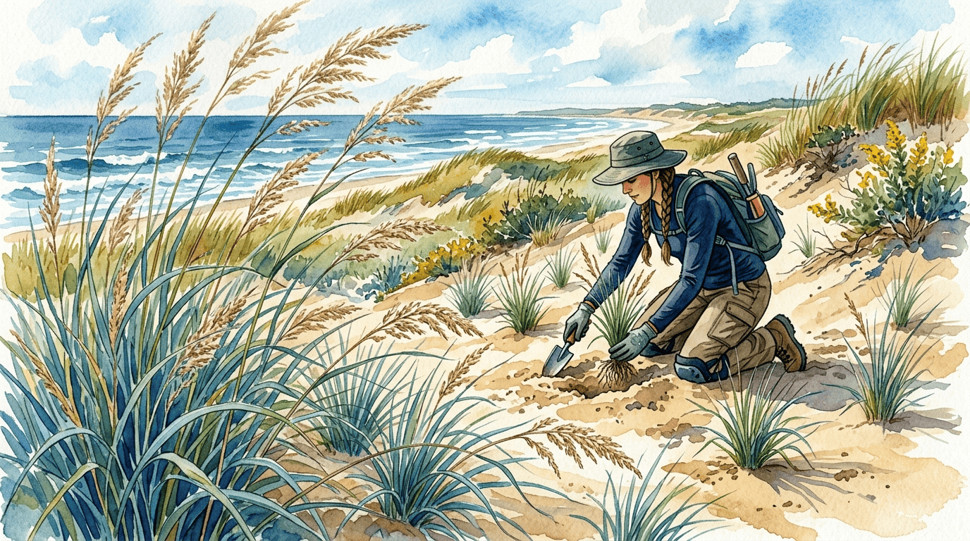 Escena histórica ilustrada de panizo amargo