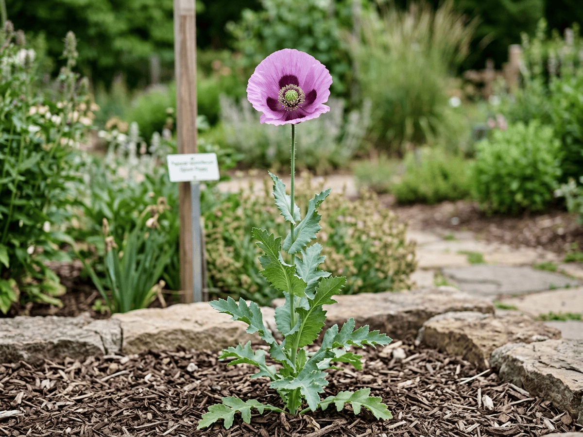 양귀비(Papaver somniferum) 전체 모습