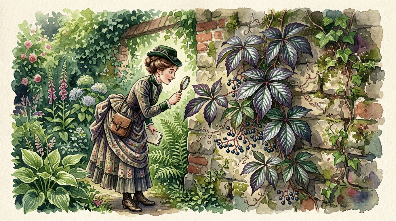 Illustrated historical scene for Chinese Virginia Creeper