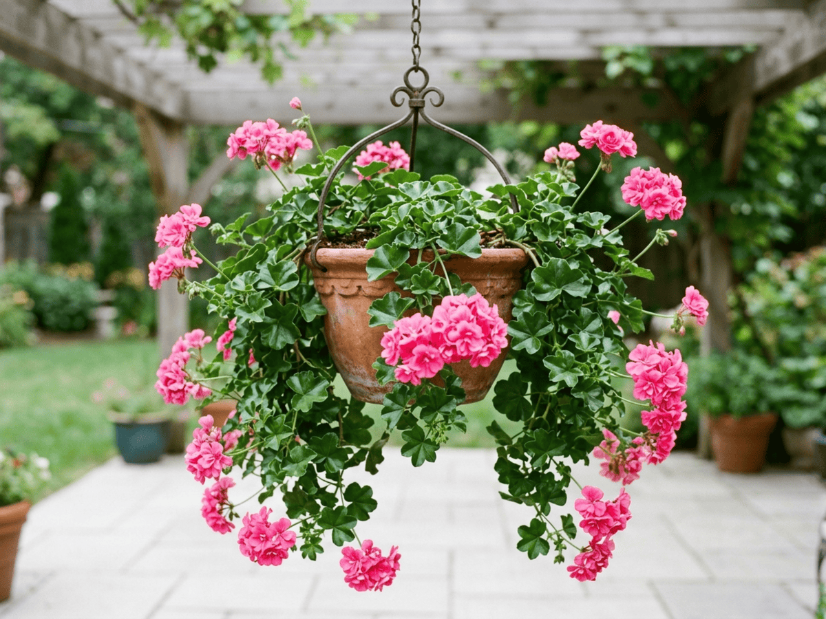 Hängegeranie (Pelargonium peltatum), ganze Pflanze