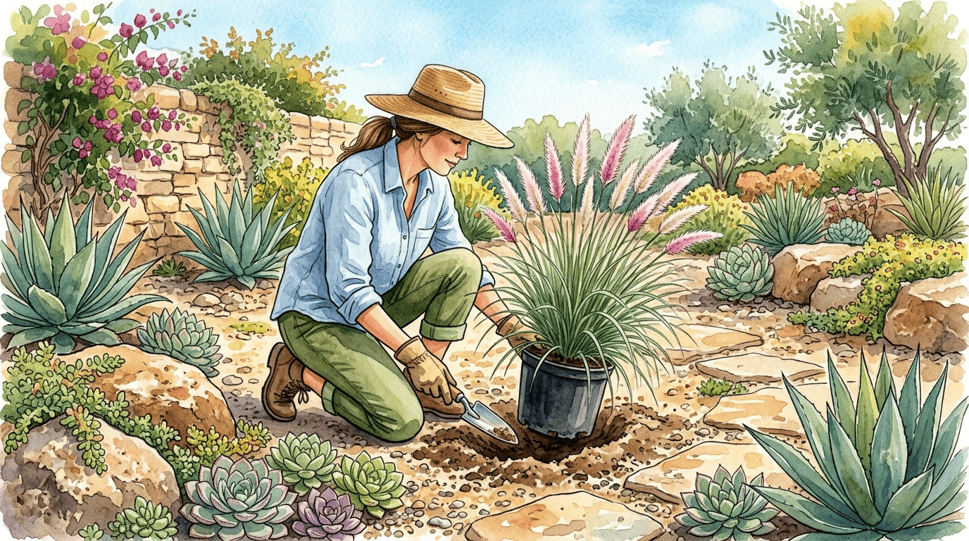 Scène historique illustrée pour Herbe aux écouvillons orientale