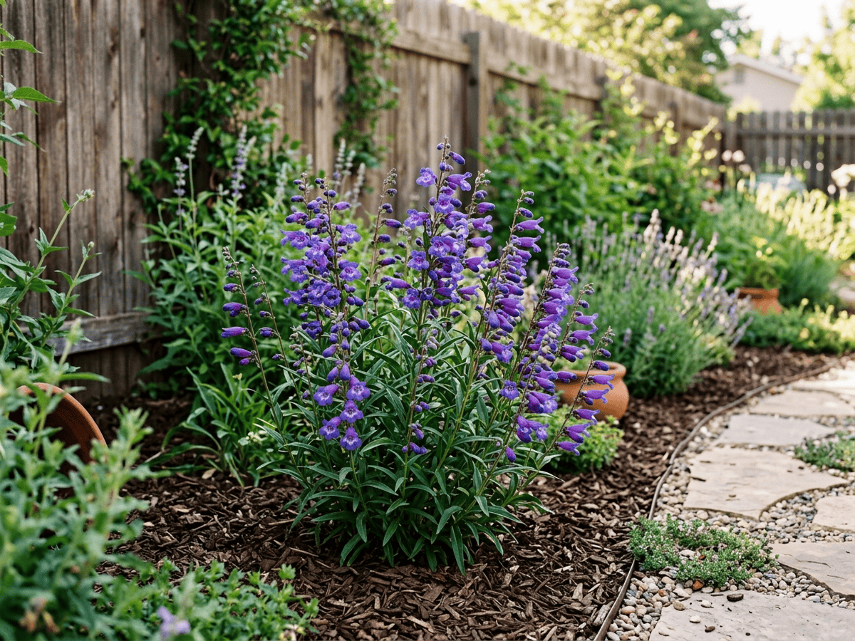 Bunchleaf Penstemon in a garden setting