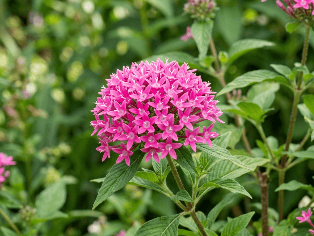 Ägyptischer Stern — Nahaufnahme von Blättern und Blüten