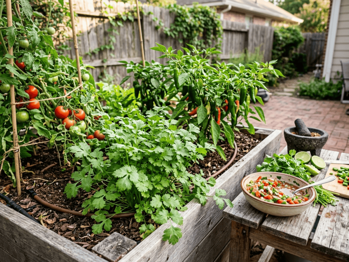 Petersilie im Garten