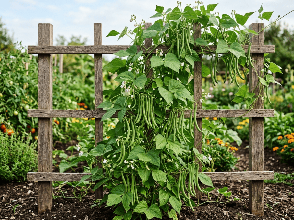 Gartenbohne (Phaseolus vulgaris), ganze Pflanze