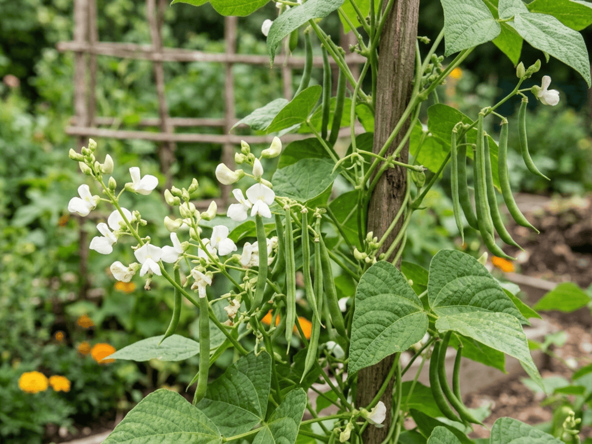 Gartenbohne — saisonales Erscheinungsbild
