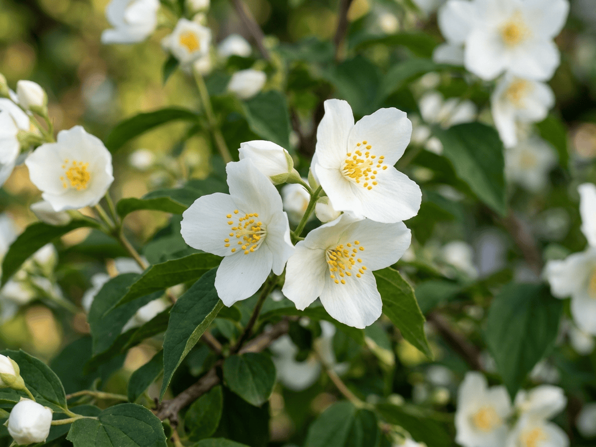 celinda de Lemoine — primer plano de hojas y flores