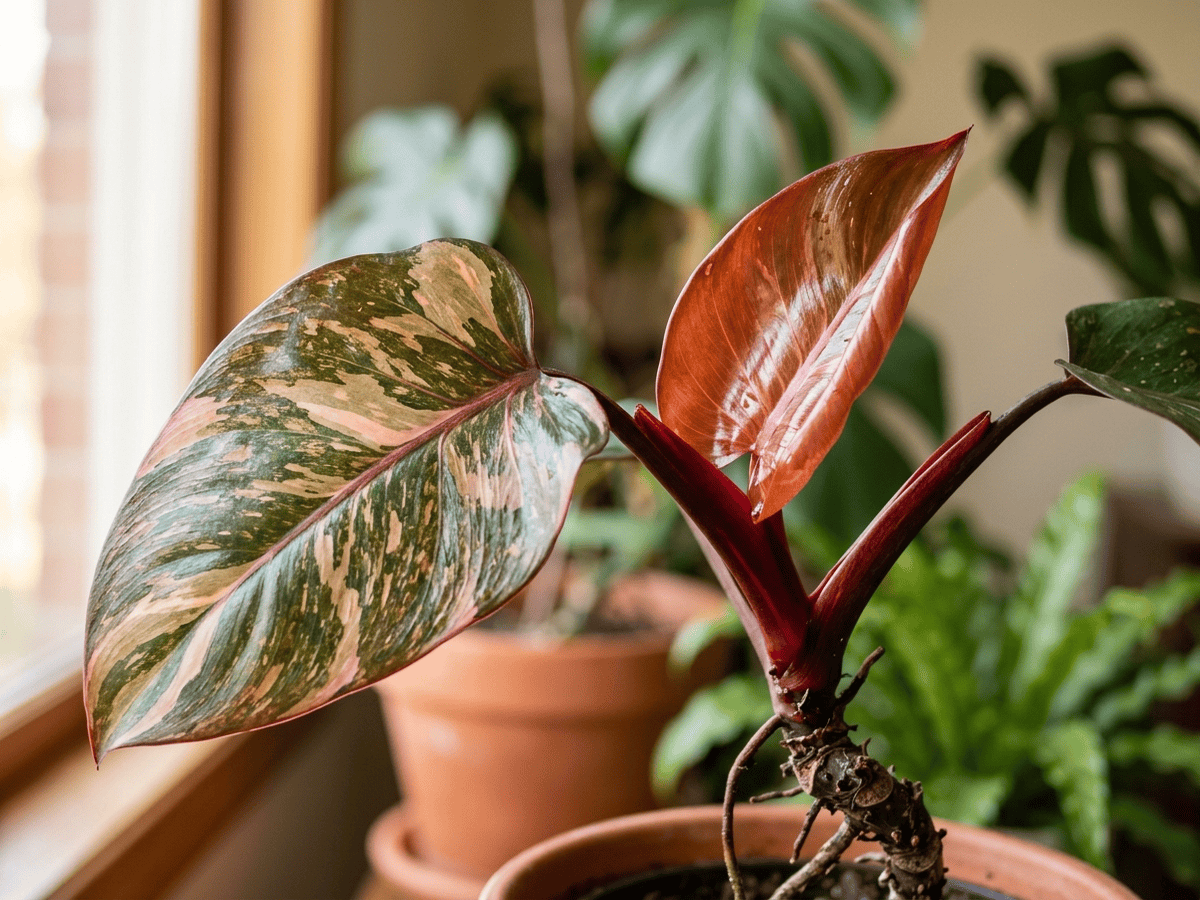 Philodendron rougissant — aspect saisonnier