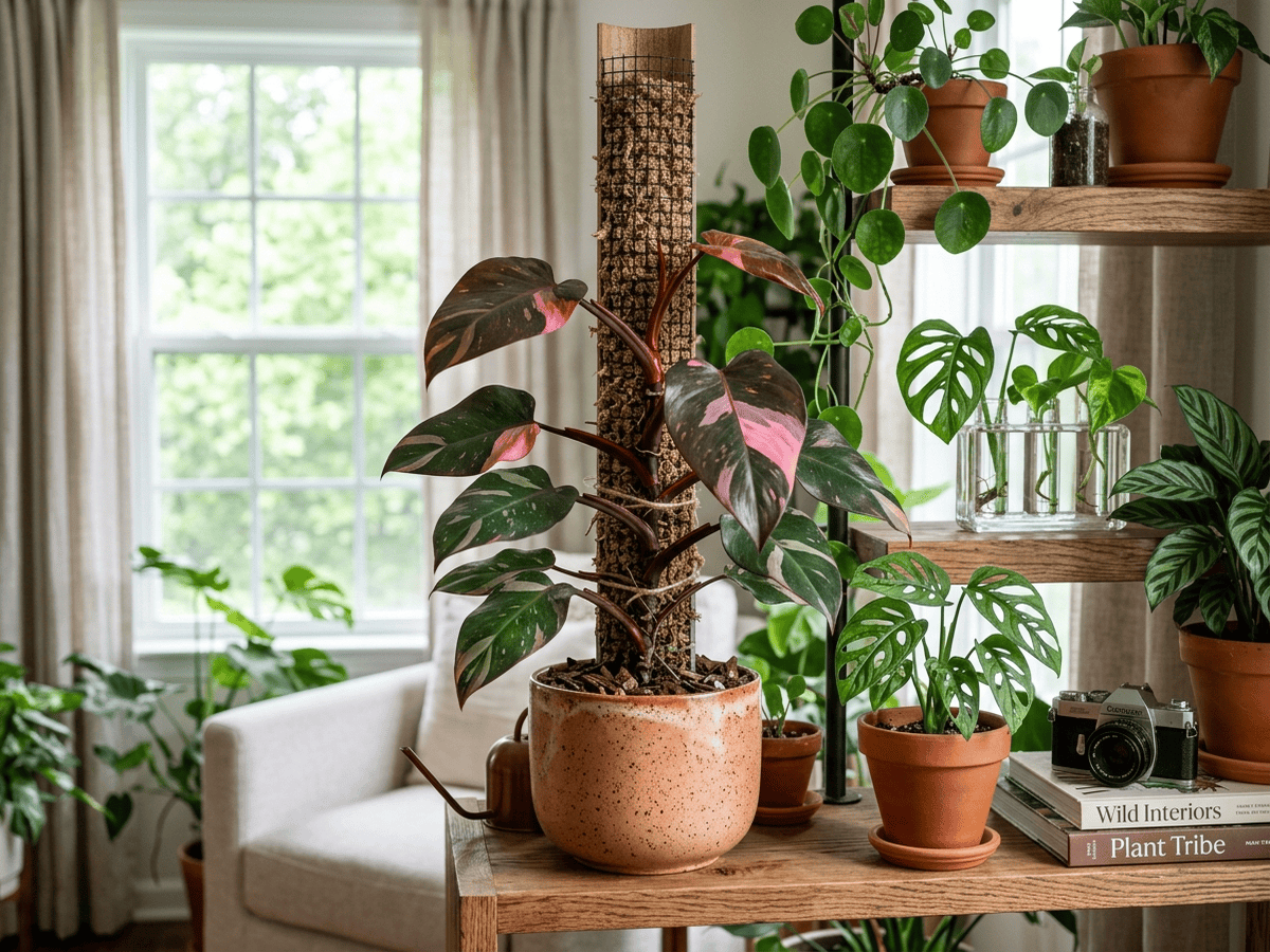 Philodendron rougissant dans un jardin