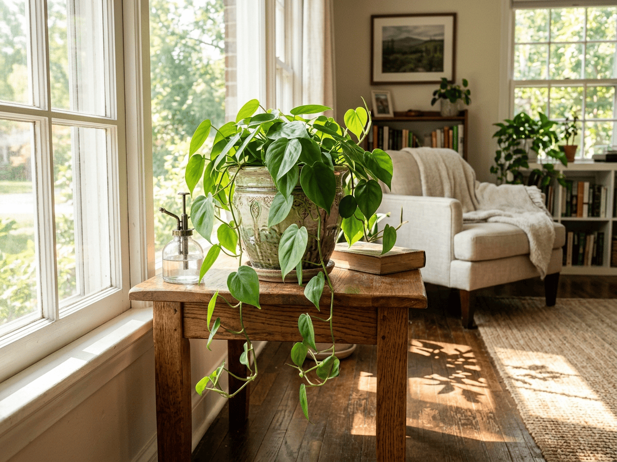 Heart-Leaf Philodendron in a garden setting