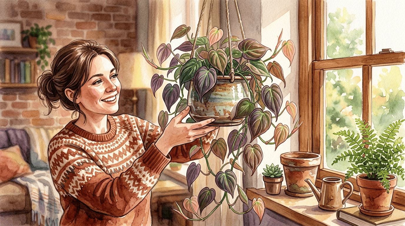 Scena storica illustrata per Filodendro vellutato