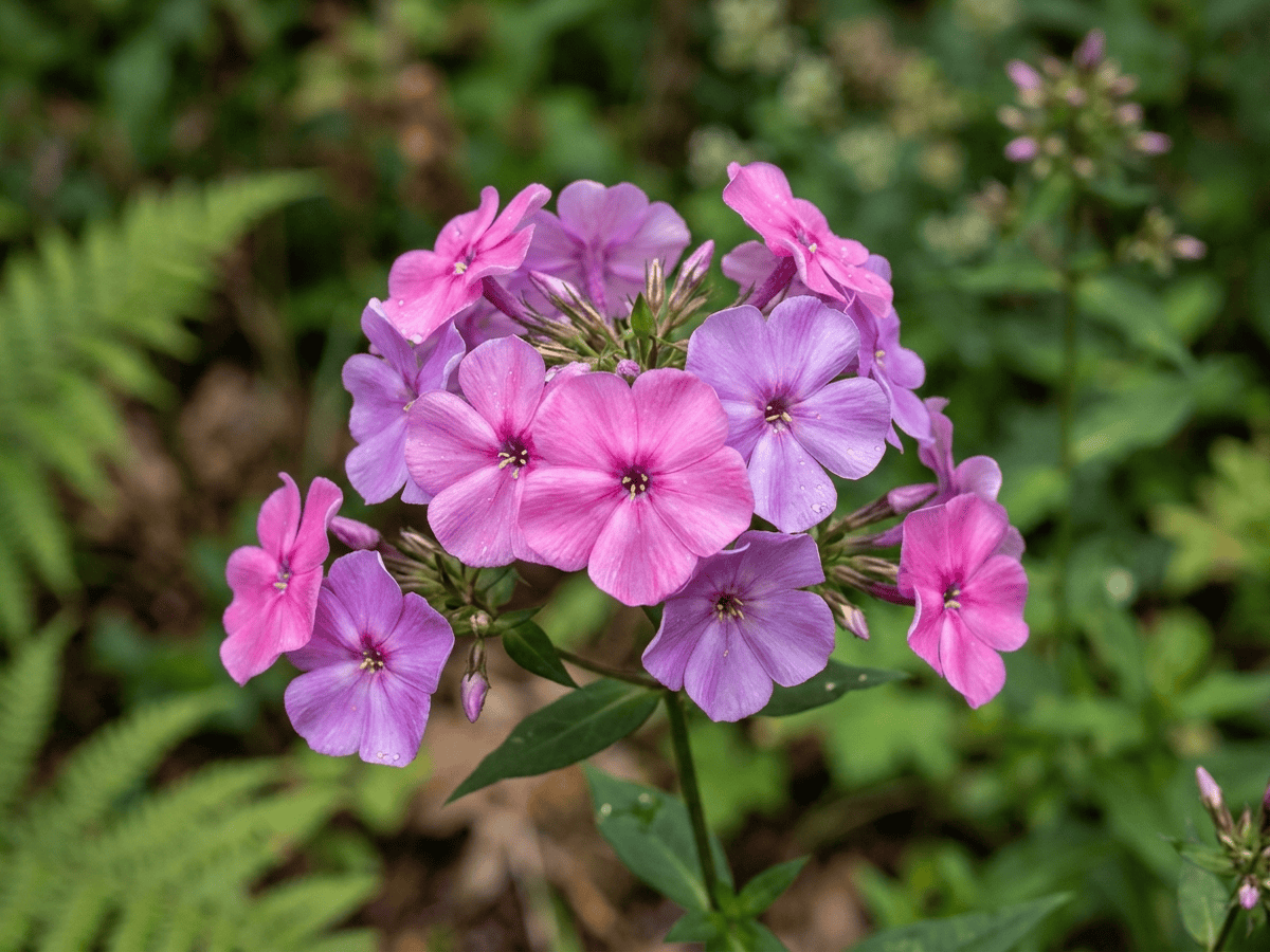 Creeping Phlox — close-up of leaves and flowers