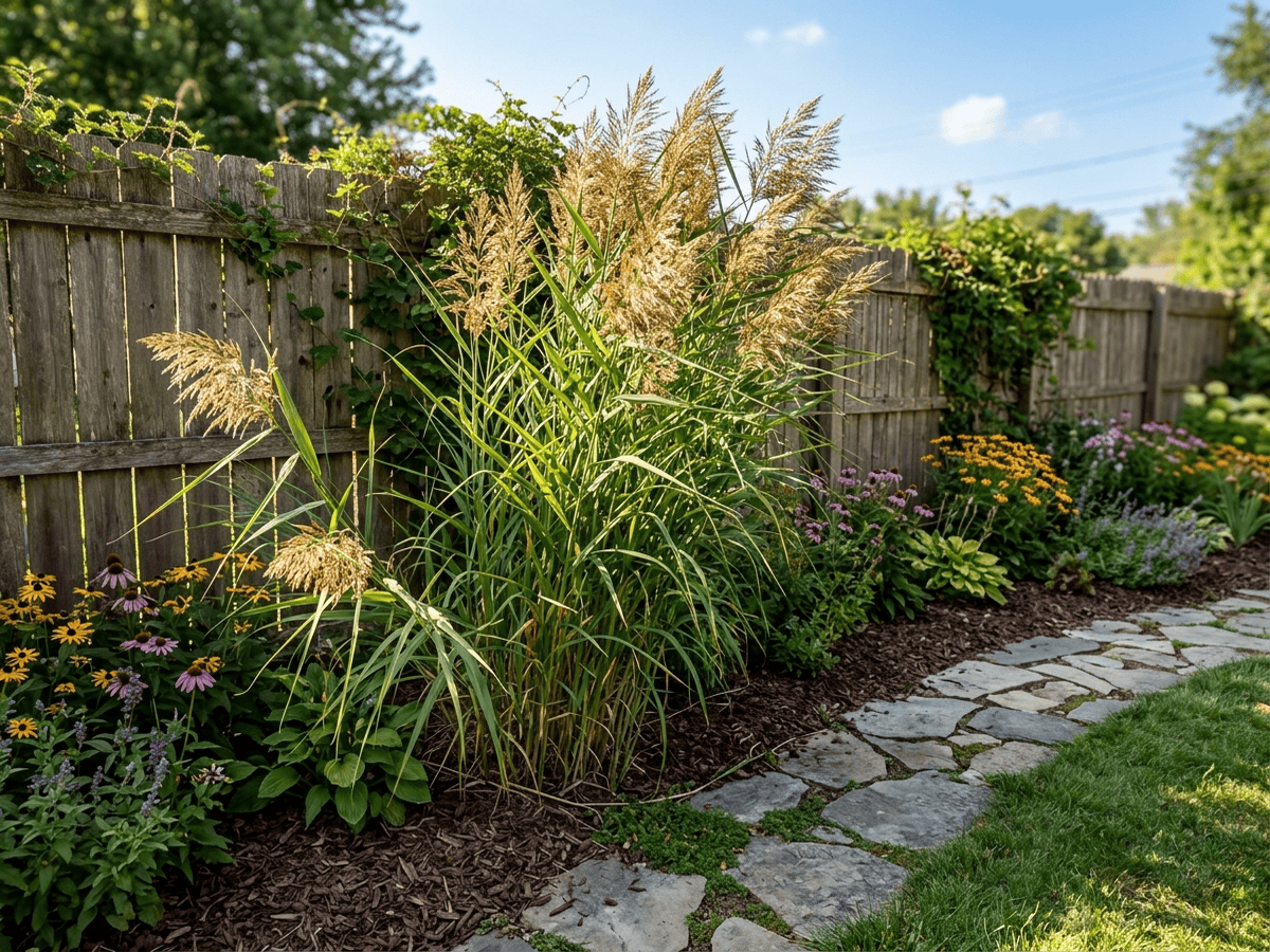 Common Reed in a garden setting