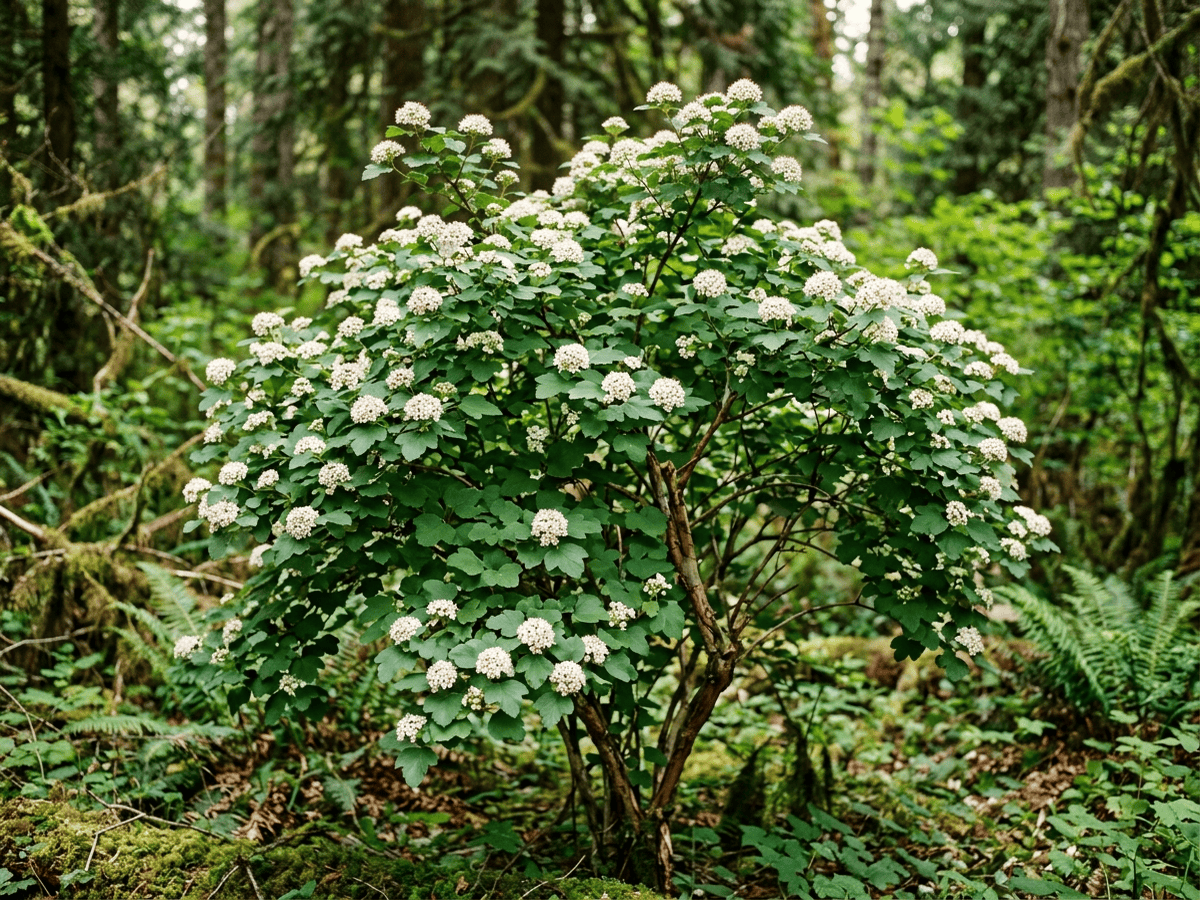 태평양산국수나무(Physocarpus capitatus) 전체 모습