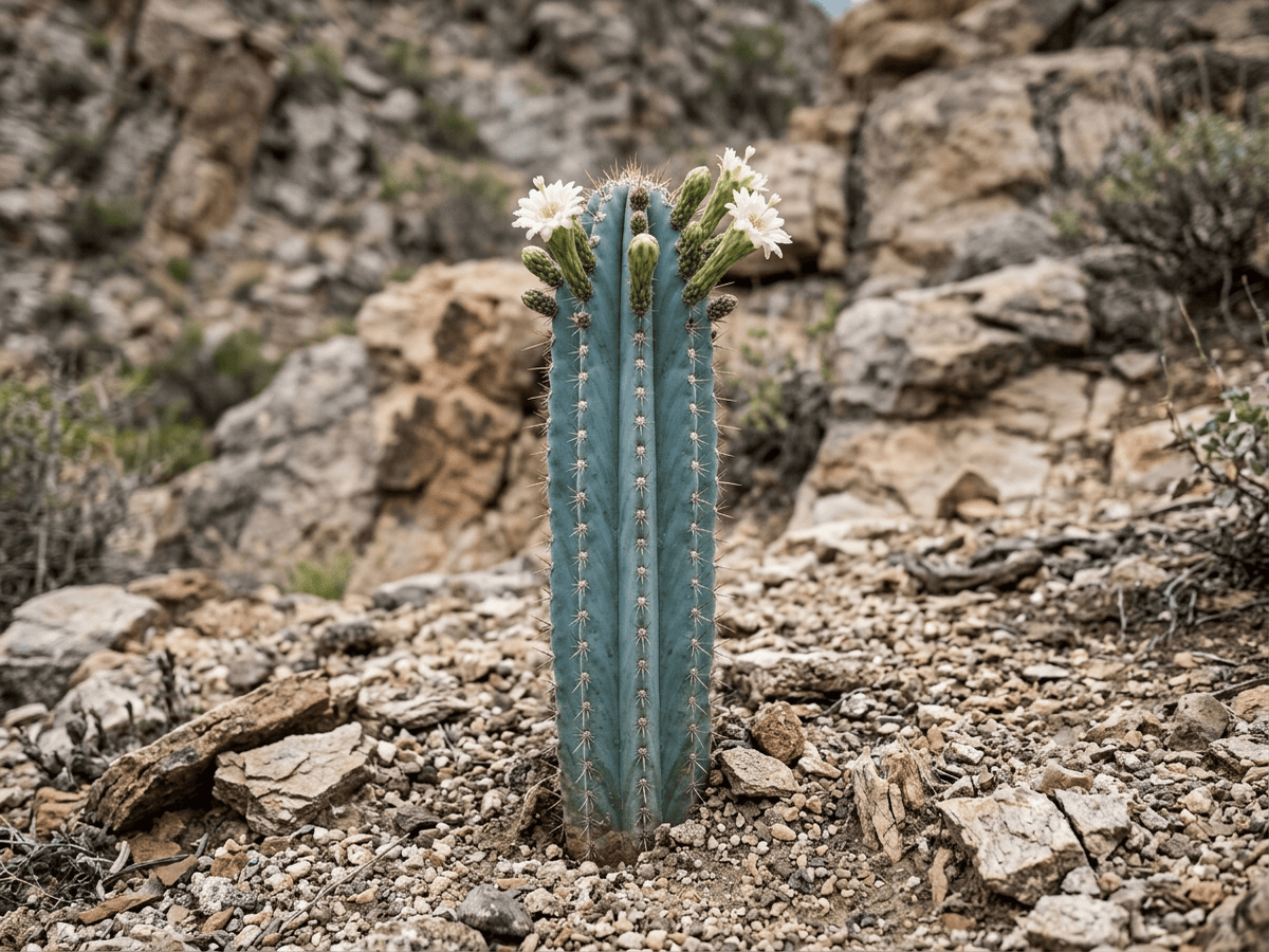 Cierge bleu (Pilosocereus pachycladus), plante entière