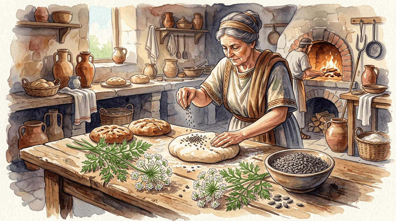 Illustrated historical scene for Anise