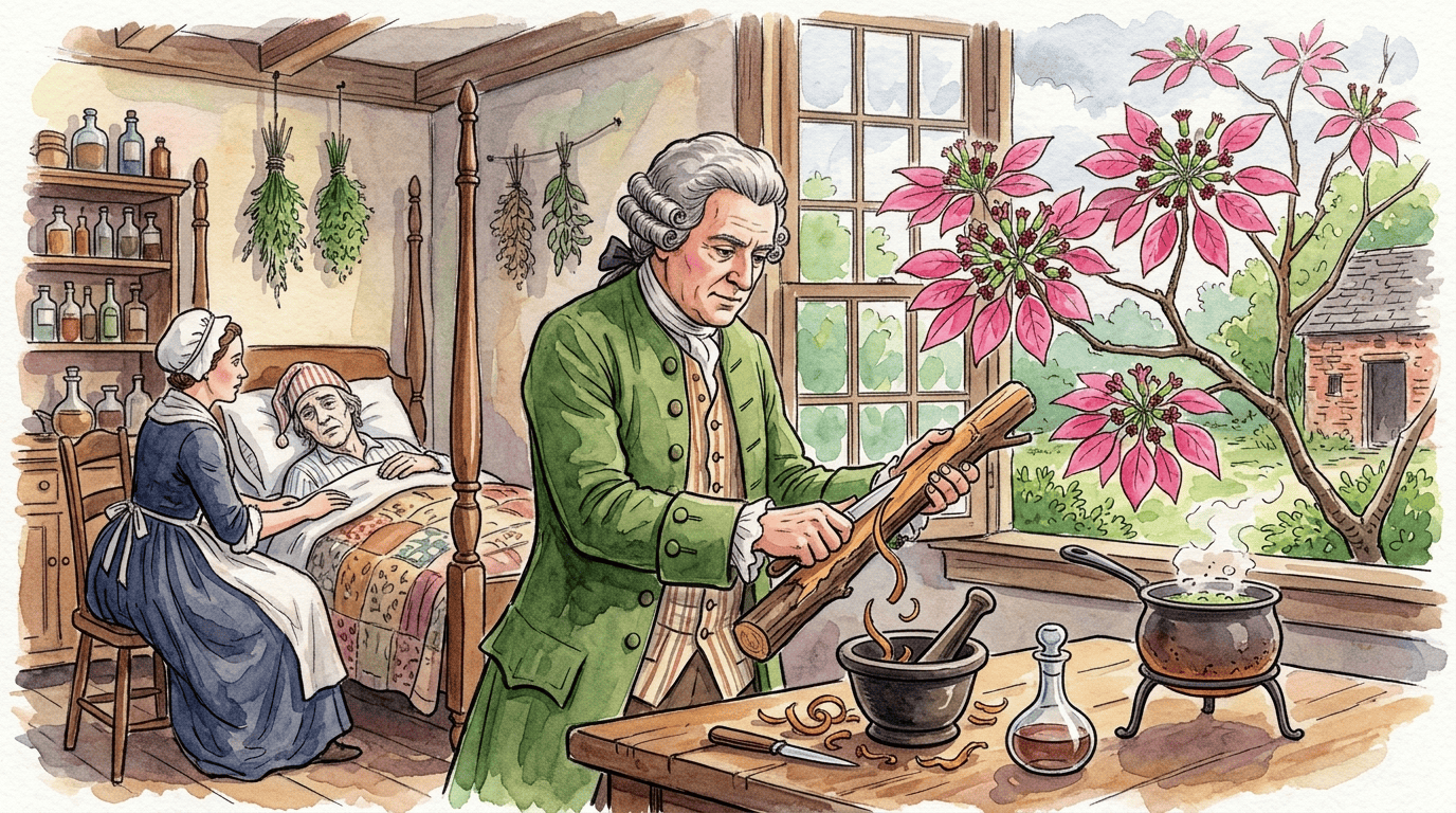 Illustrated historical scene for Georgia Bark