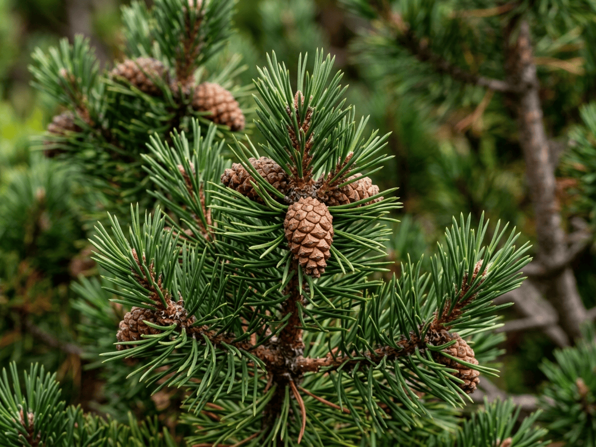 Mountain Pine — close-up of leaves and flowers
