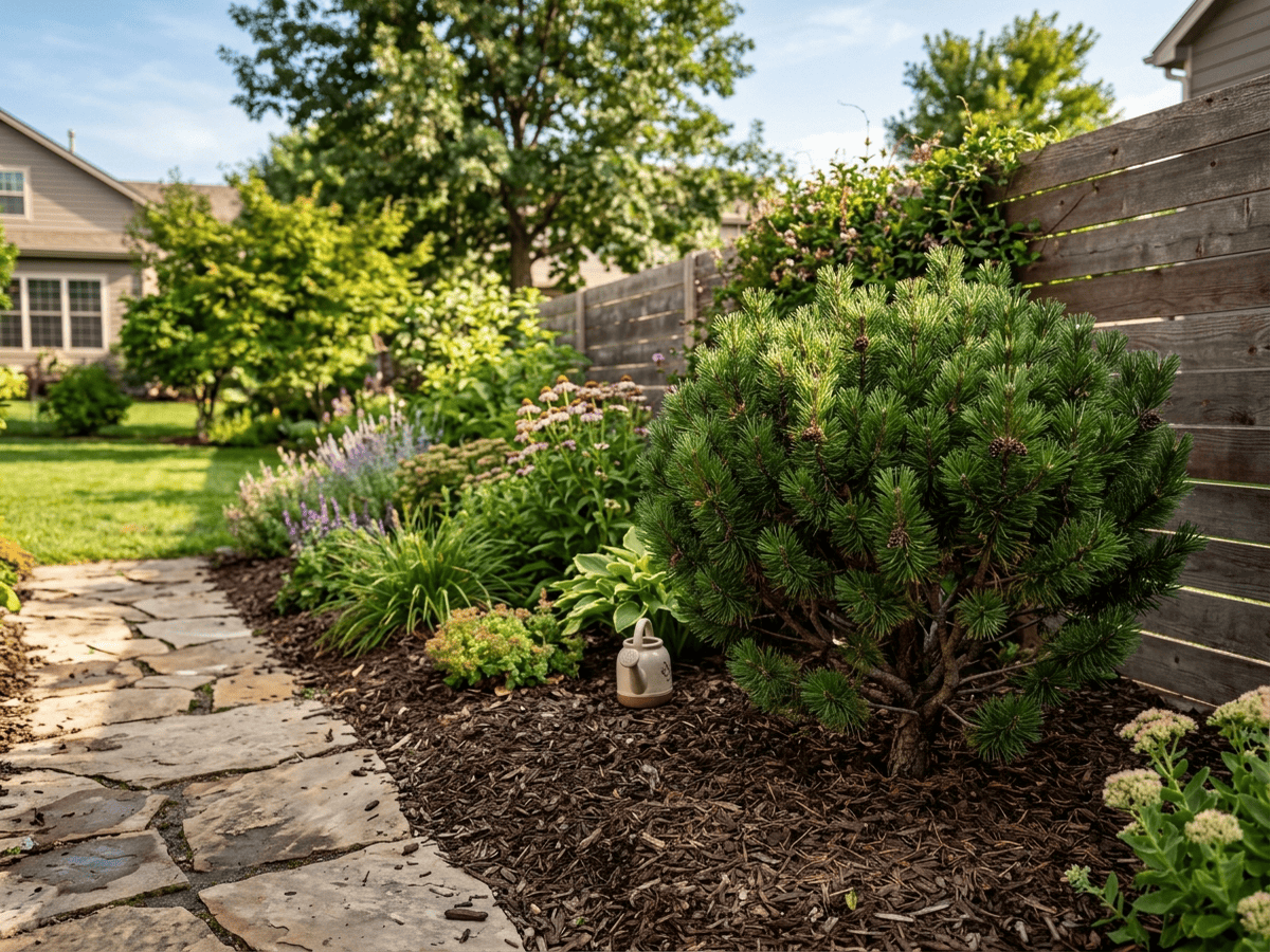 Mountain Pine in a garden setting