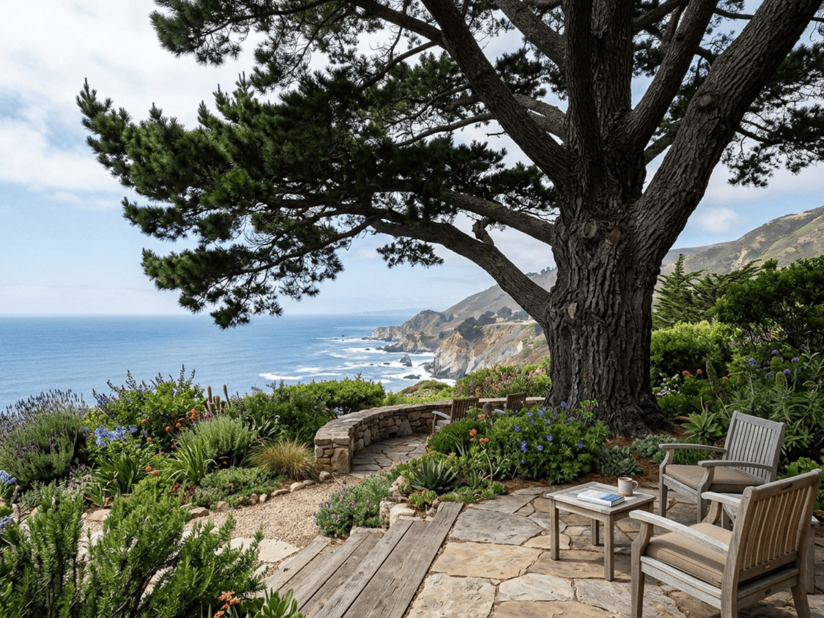 Pin de Monterey dans un jardin