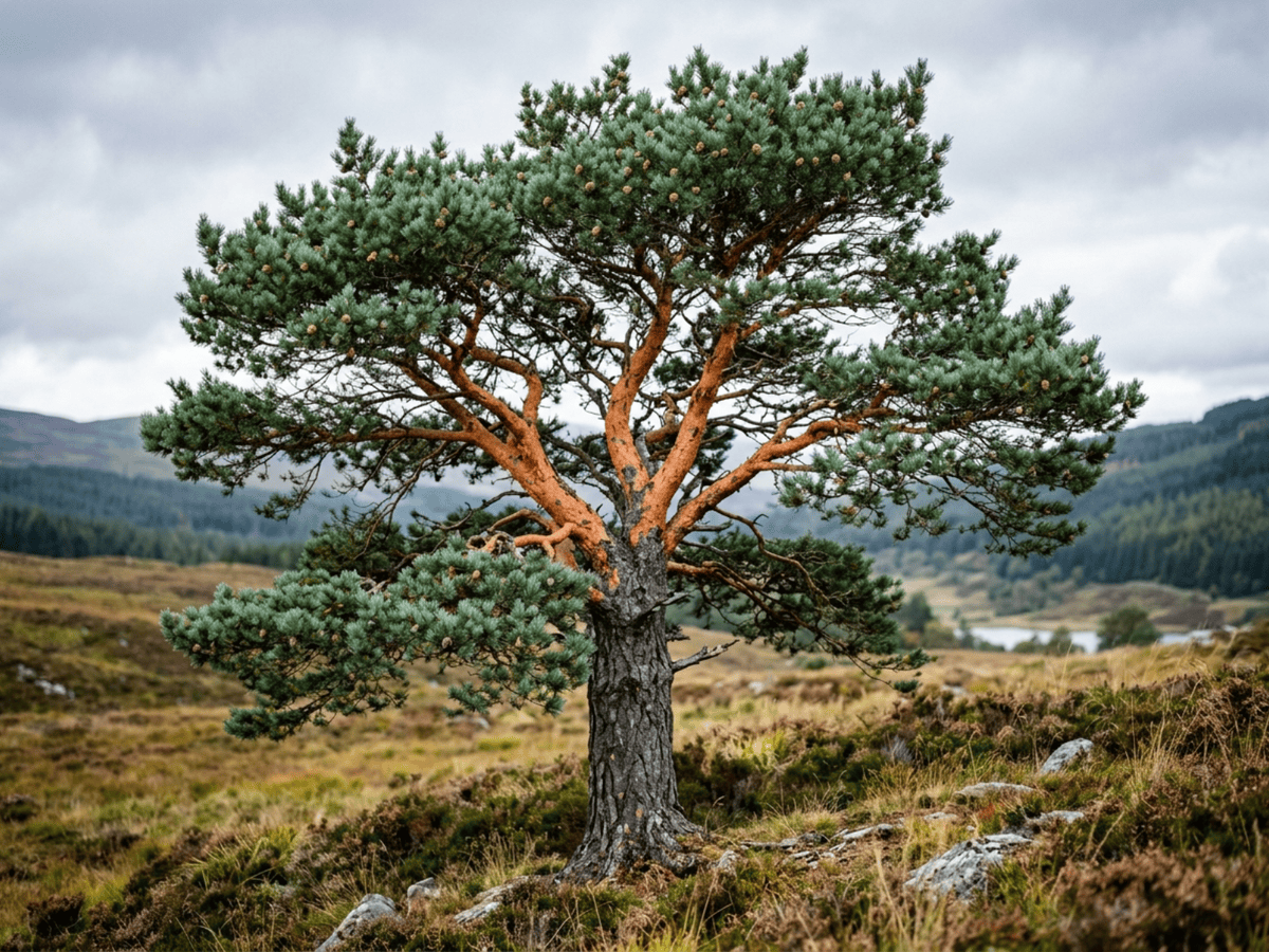 Pino silvestre (Pinus sylvestris), pianta intera
