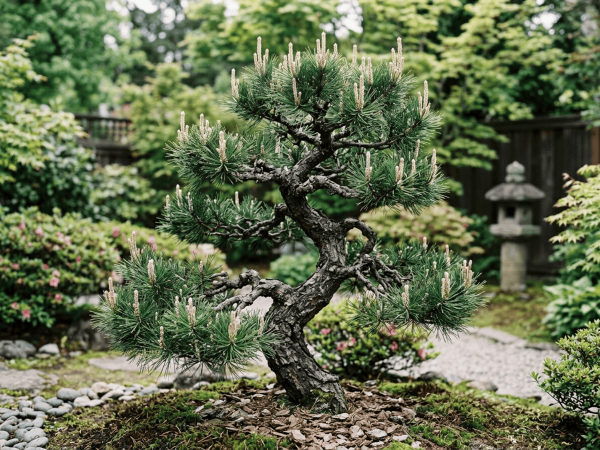 Pino negro japonés (Pinus thunbergii), planta completa