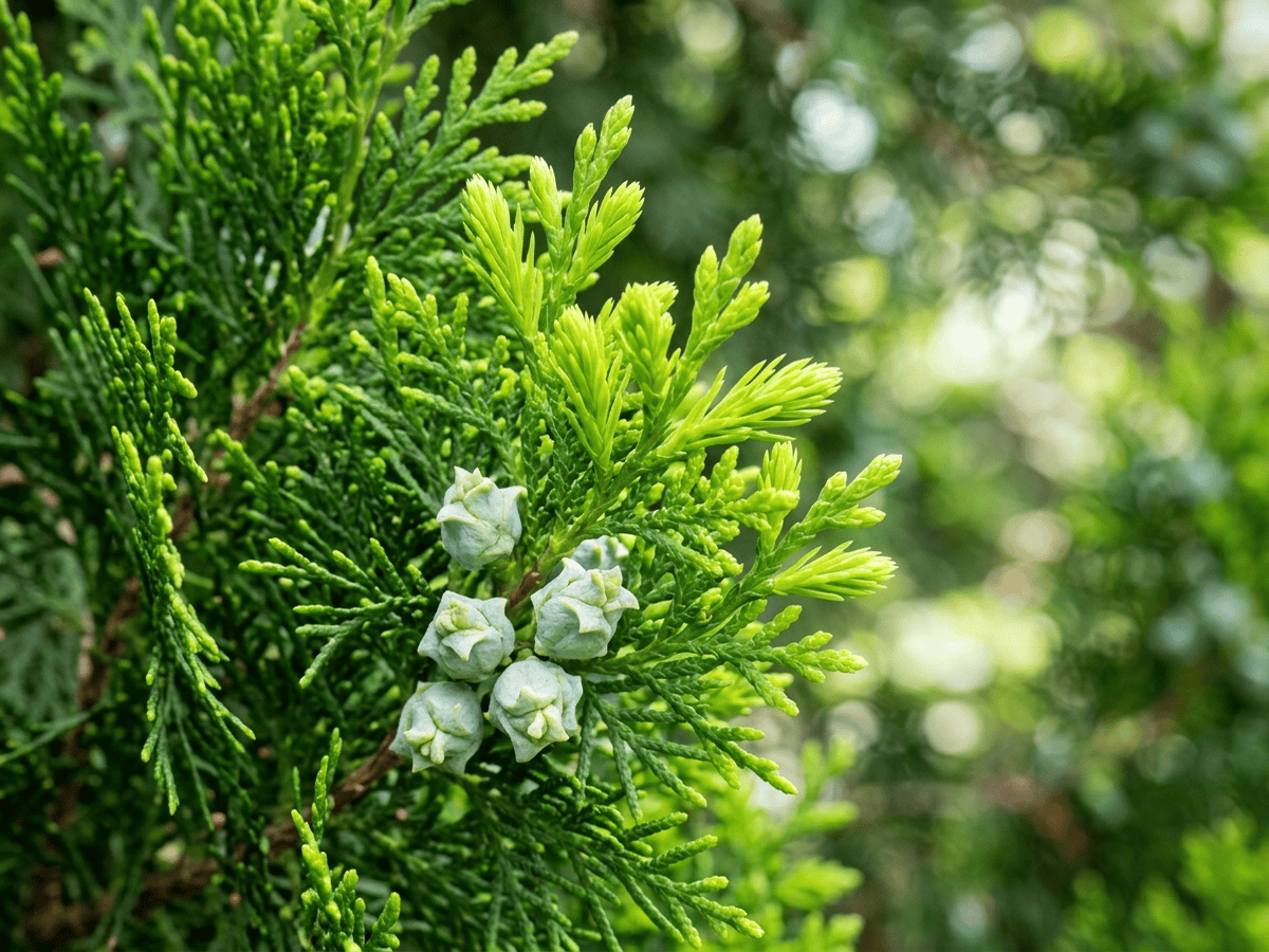 Tuia orientale — aspetto stagionale