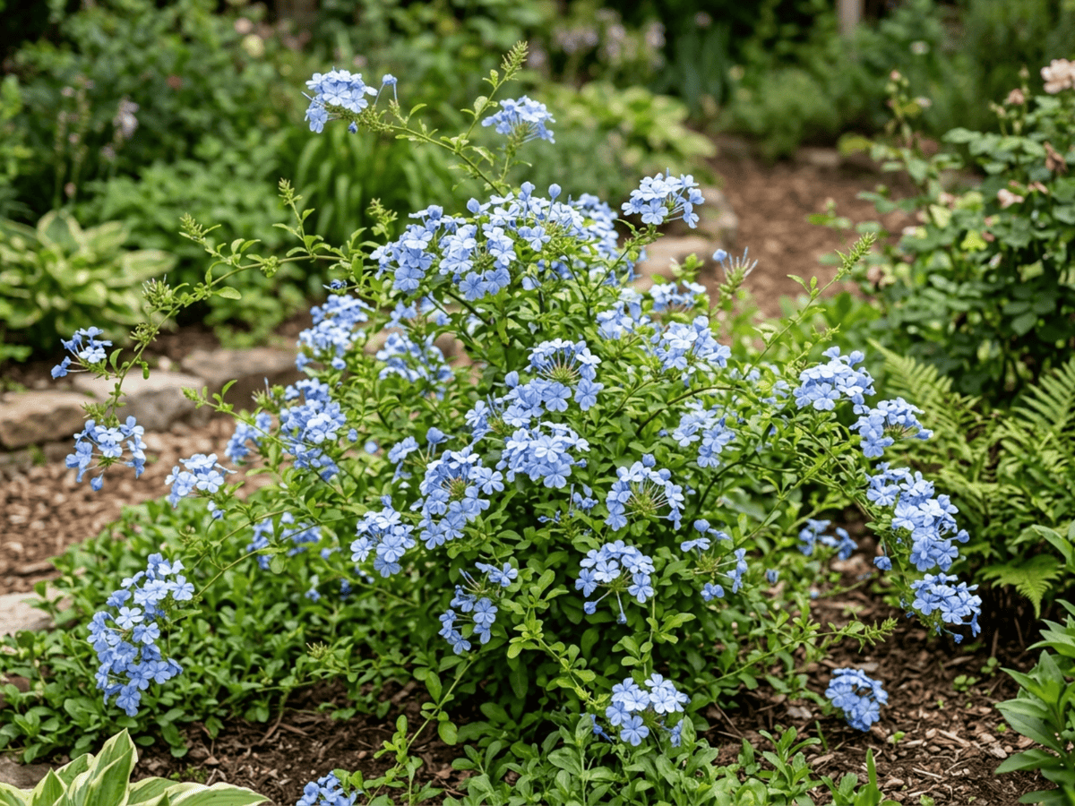 Kap-Bleiwurz (Plumbago auriculata), ganze Pflanze