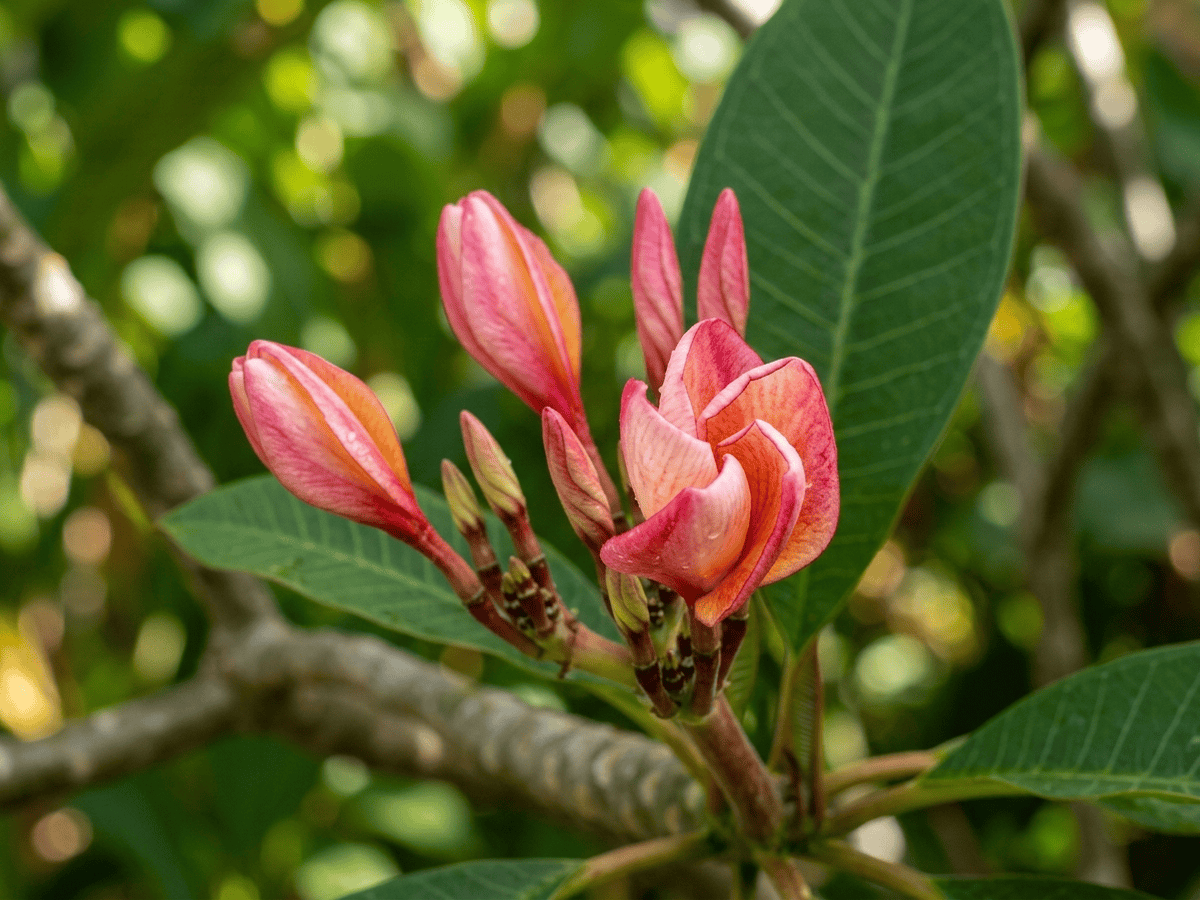 Frangipani rosso — aspetto stagionale