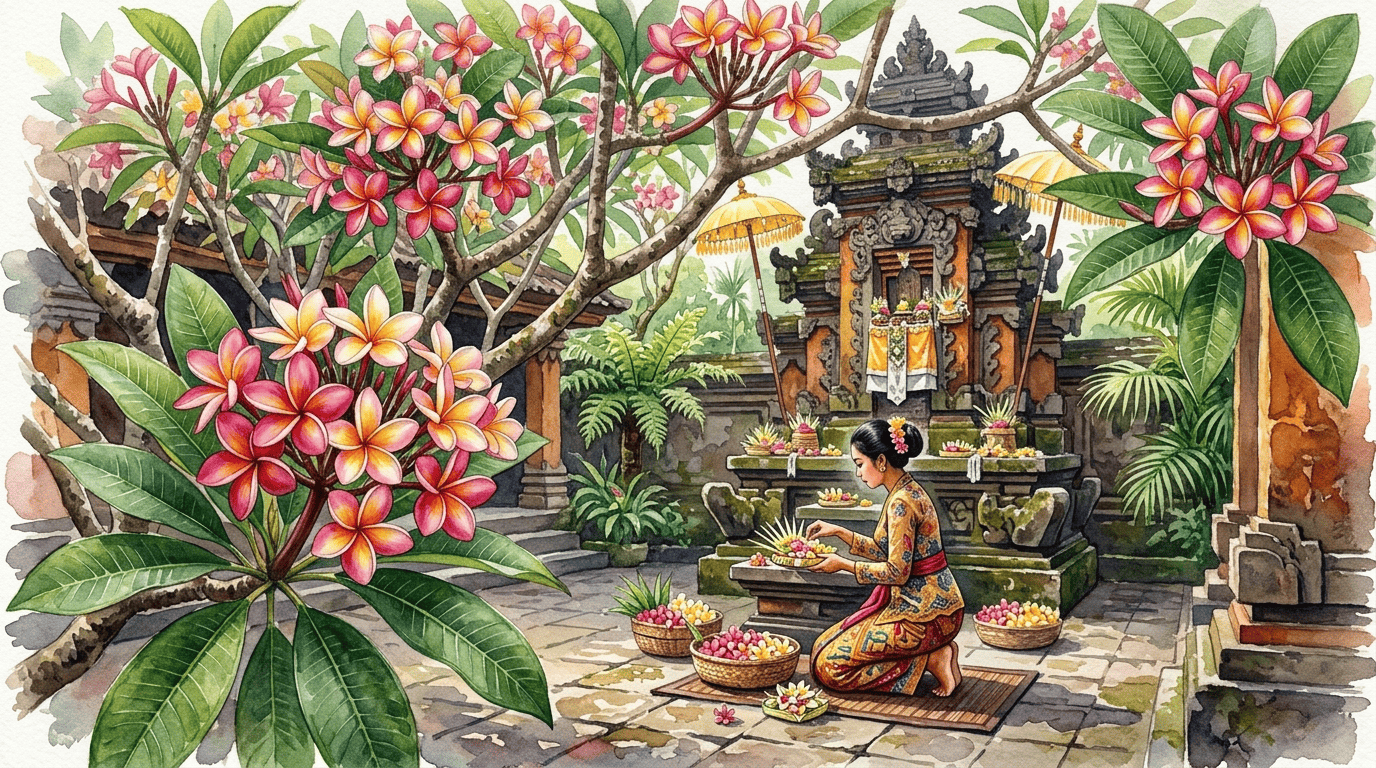 Scena storica illustrata per Frangipani rosso