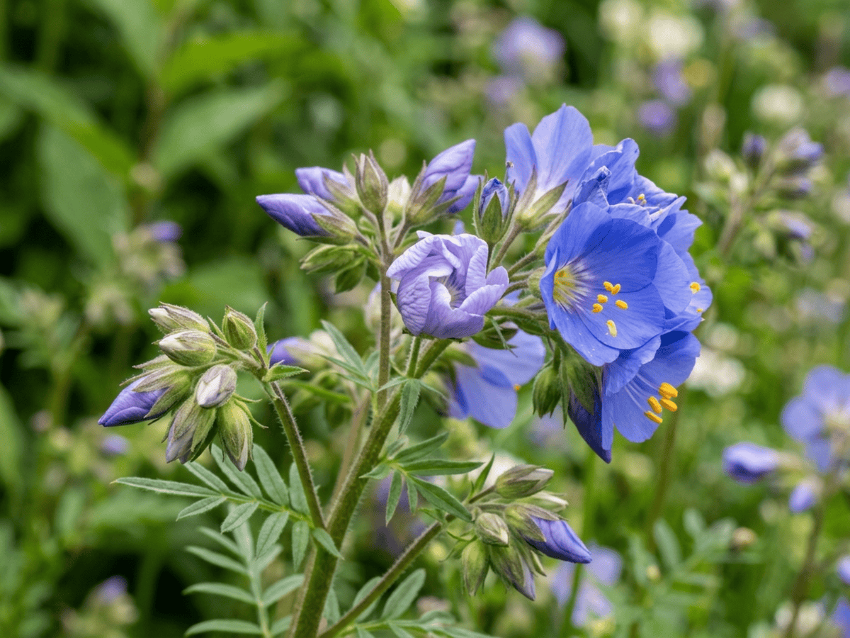 Blue Jacob's Ladder — seasonal appearance