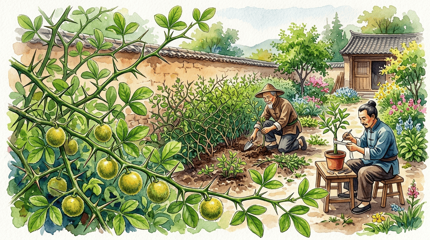 Scène historique illustrée pour Citronnier épineux