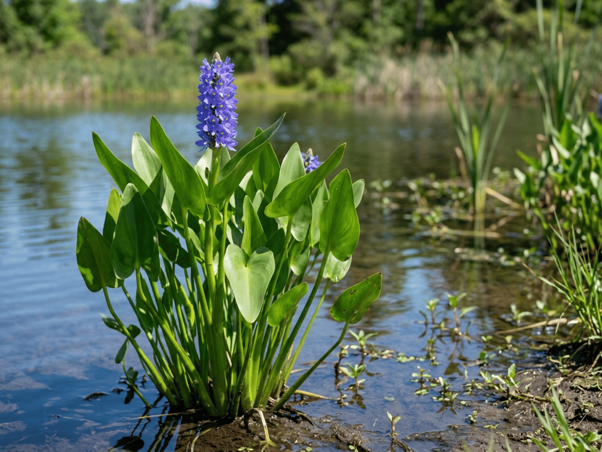 Pickerelweed (Pontederia cordata), whole plant