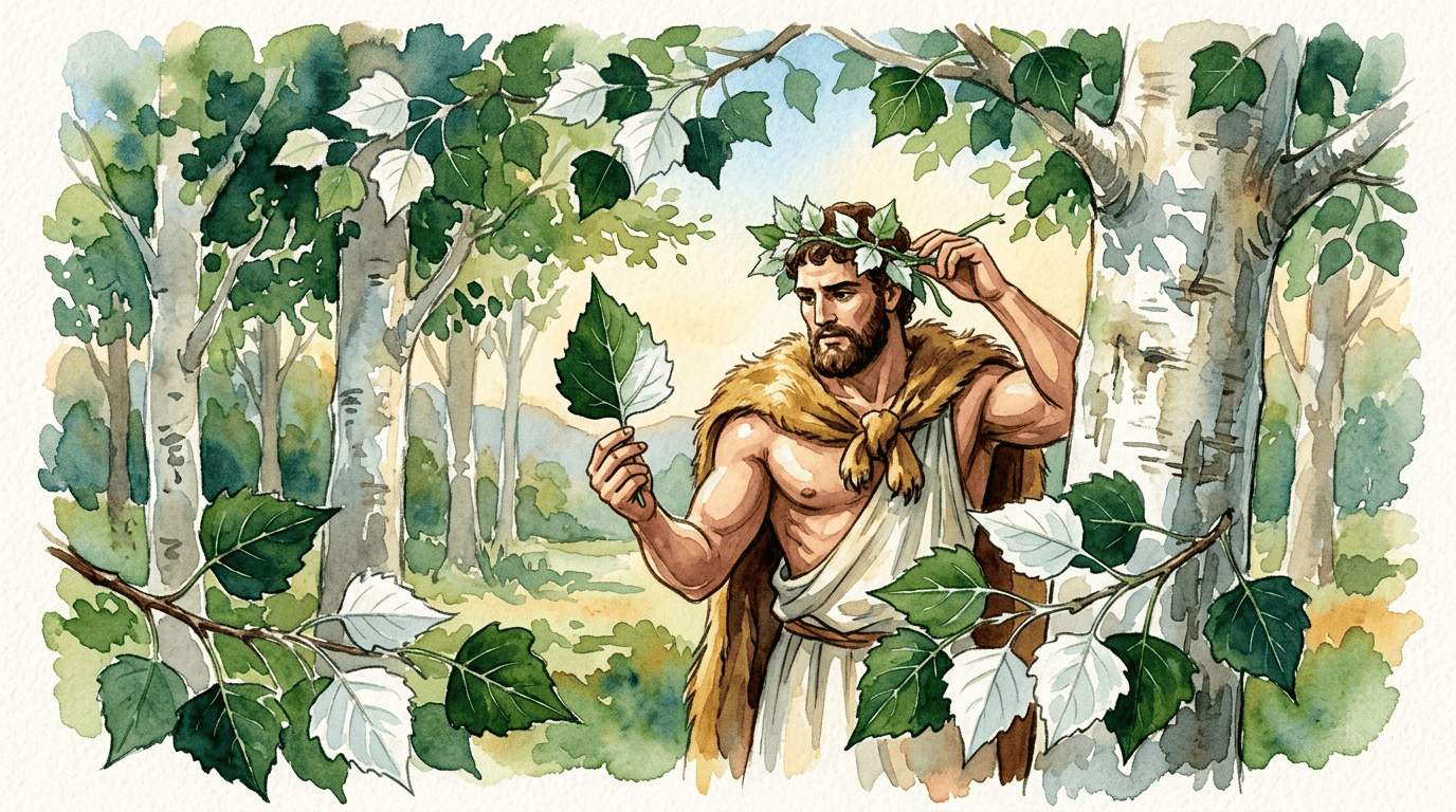 Illustrierte historische Szene zu Silber-Pappel
