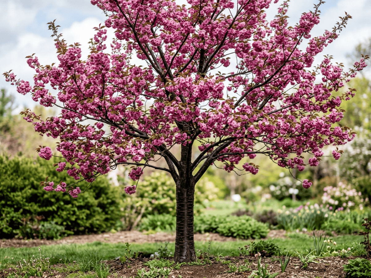 North Japanese Hill Cherry (Prunus sargentii), whole plant