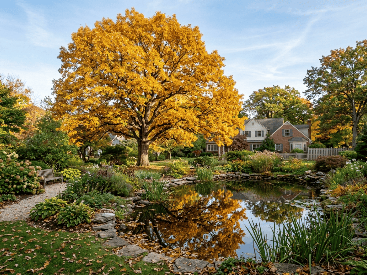 Swamp White Oak in a garden setting